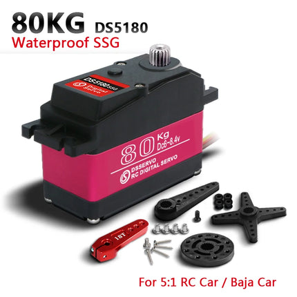 DS Servo 80kg Wasserdicht Digital 180–360° Metallgetriebe High Torque RC