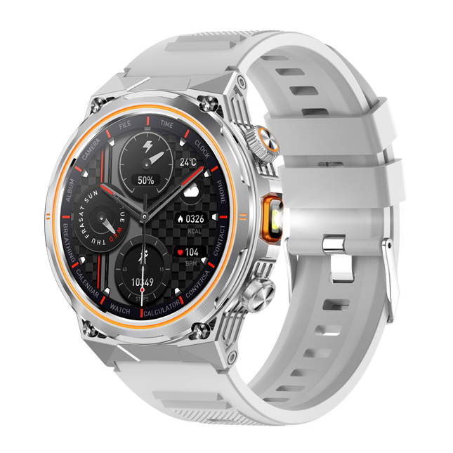 GK81 Venus Smartwatch Fitness Tracker Bluetooth Anruf Sportuhr Silber