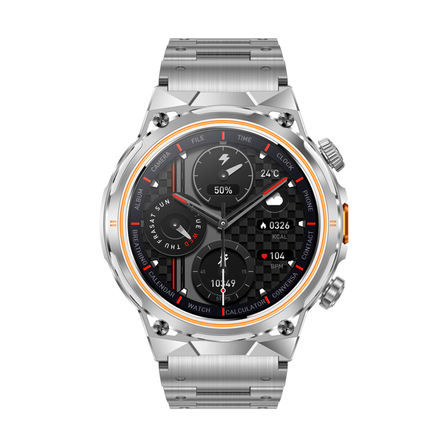 GK81 Venus Smartwatch Fitness Tracker Bluetooth Anruf Sportuhr Silber