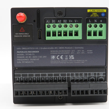 16 Ch Paperless Recorder Universal analog signal input data logger touch screen