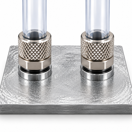 Aluminium Wasserkühlplatte 30x30mm M6 mit 1m Schlauch 4x6mm