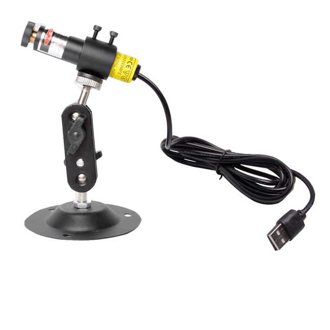 USB 5mW Grün Laser Modul mit Positionierer Halter Fokussierbar Punkt/Linie/Kreuz