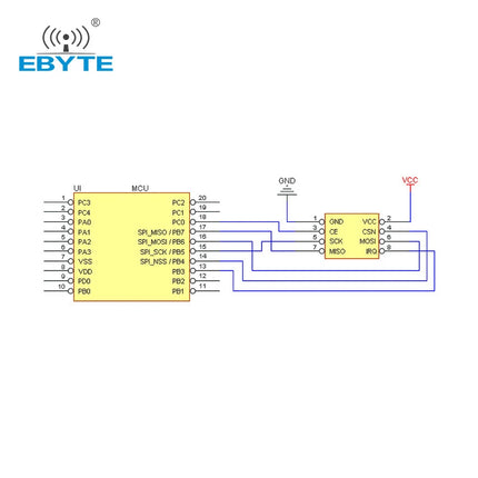 5 Km Reichweite NRF24L01P 2,4 GHz PA LNA 27dBm Drahtlose Modul SPI Antenne SMA-K