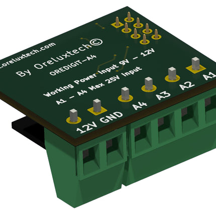 4-Kanal Digit4 Analog Input Modul 0–25V – Wi-Fi, Tasmota, Home Assistant kompatibel