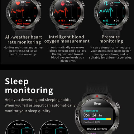 Forerunner GZ6 Pro GPS Smartwatch – AMOLED Outdoor-Uhr mit Navigation, Höhenmesser & Kompass Multisensor Uhr mit AI-Sprachsteuerung & Umwelt