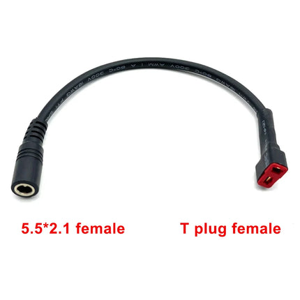 T Plug auf DC 5.5x2.1mm Adapterkabel 18AWG Stecker Buchse DC5521 Akku Ladegerät RC
