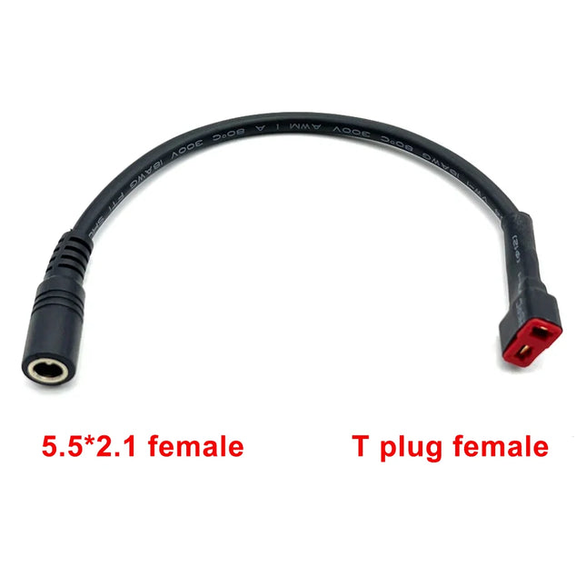 T Plug auf DC 5.5x2.1mm Adapterkabel 18AWG Stecker Buchse DC5521 Akku Ladegerät RC