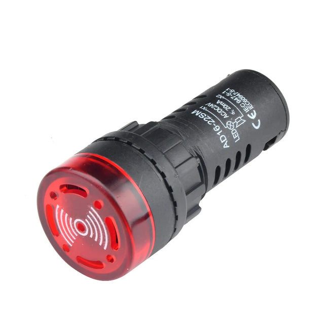 AD16-22SM Alarmsummer 22mm LED Rot Blinklicht Summer 12V 24V DC