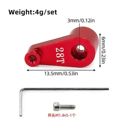 28T Aluminium Servoarm für Axial SCX30 K10 7075-T6 Servo Horn AXI-3755 Upgrade