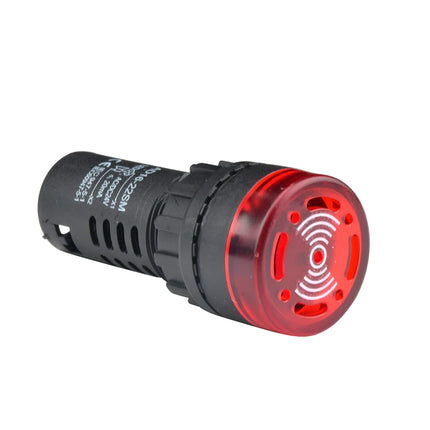 AD16-22SM Alarmsummer 22mm LED Rot Blinklicht Summer 12V 24V DC