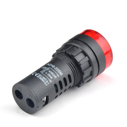 AD16-22SM Alarmsummer 22mm LED Rot Blinklicht Summer 12V 24V DC