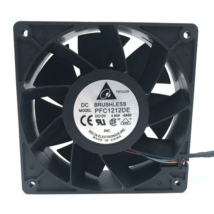 Delta PFC1212DE-F00 Lüfter – 120 mm | 12 V DC | 4-Pin PWM | High-Speed Industrie-server Fan