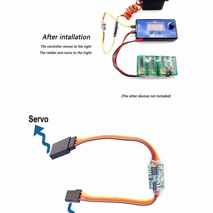 RC Servo Reverser Modul – PWM Signal Umkehr 3–24V 5A für Flugzeug & RC
