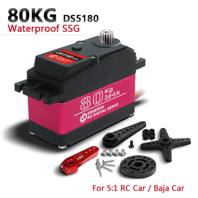 DS Servo 80kg Wasserdicht Digital 180–360° Metallgetriebe High Torque RC