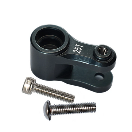 25T Aluminium Servo Horn Schwarz für Traxxas Maxx WideMaxx Maxx Slash 8947 6061-T6
