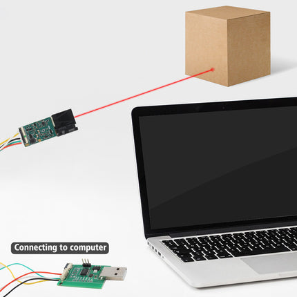 LDL-T 40m Laser Entfernungssensor ±1mm UART Distance Sensor USB Adapter