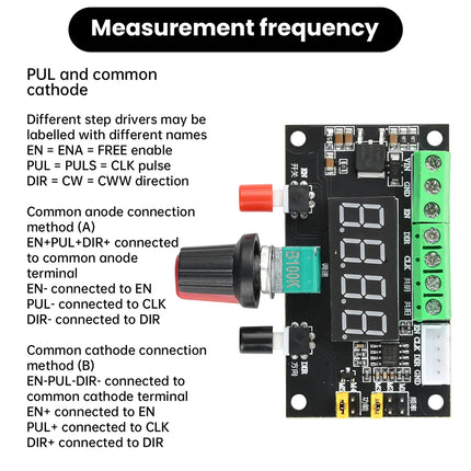 12V 24V Schrittmotor Controller PWM Puls Signalgenerator Drehzahlregler Vorwärts Rückwärts PUL DIR Stepper Motor
