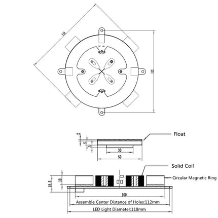 Magnetisches Levitationsmodul 550g 1000g LED Magnetschwebemodul 12V