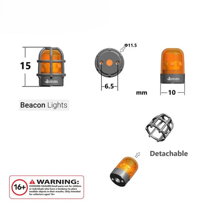 RC LKW Rundumleuchte 1:14 – 360° LED Warnlicht mit Rotation & Blinkmodi