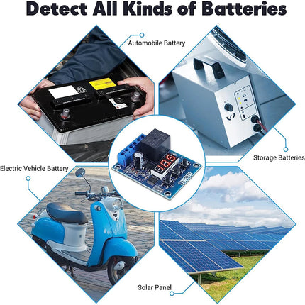 Batteriespannungs-Überwachungsmodul 0–99 V – Lade- und Entladeschutz mit Relais  Digitale Spannungsanzeige