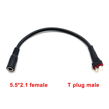 T Plug auf DC 5.5x2.1mm Adapterkabel 18AWG Stecker Buchse DC5521 Akku Ladegerät RC