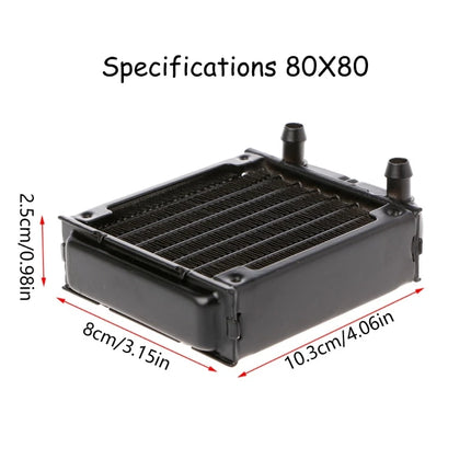 Aluminium Wasserkühler Radiator 60 80 120mm CPU GPU Wasserkühlung