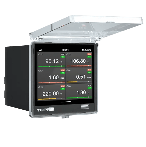 16 Ch Paperless Recorder Universal analog signal input data logger touch screen