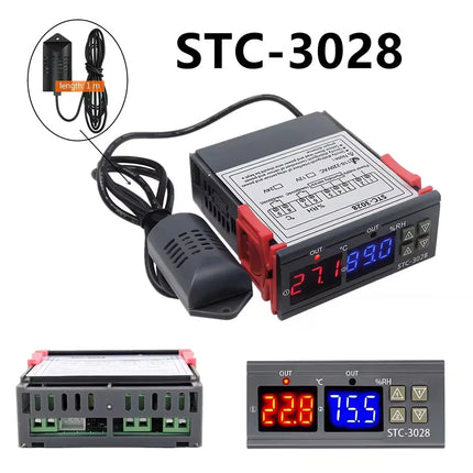 Dual Digital STC-3028 Thermostat Temperatur Feuchtigkeit Steuerung Thermometer