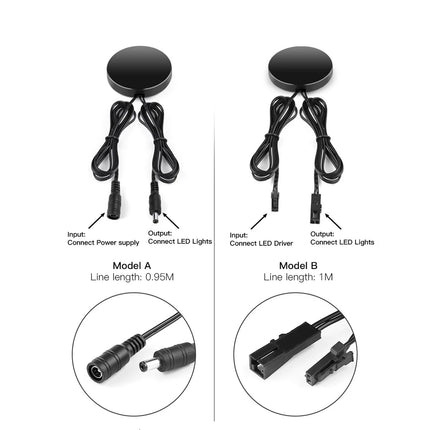 Durchdringbarer Touch-Dimmer LED-Lichtschalter (12–24 V, bis 60 W) Handkehrum Steuerung Touch-Dimmer