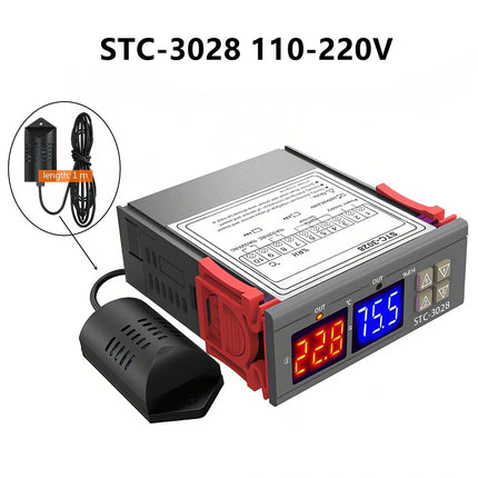 Dual Digital STC-3028 Thermostat Temperatur Feuchtigkeit Steuerung Thermometer